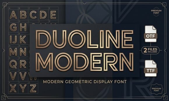 Duoline Modern: A Display Font for Sharp, Contemporary Design