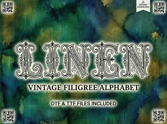 Linen Font: Regal Filigree for Heritage Branding