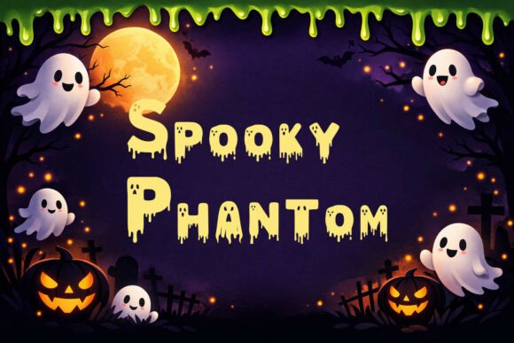 Spooky Phantom: A Playfully Creepy Display Font for Halloween